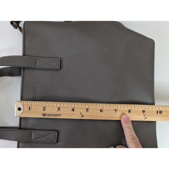 Fawn Design Purse Bag Tote Crossbody Gray Faux Leather - Picture 10 of 10